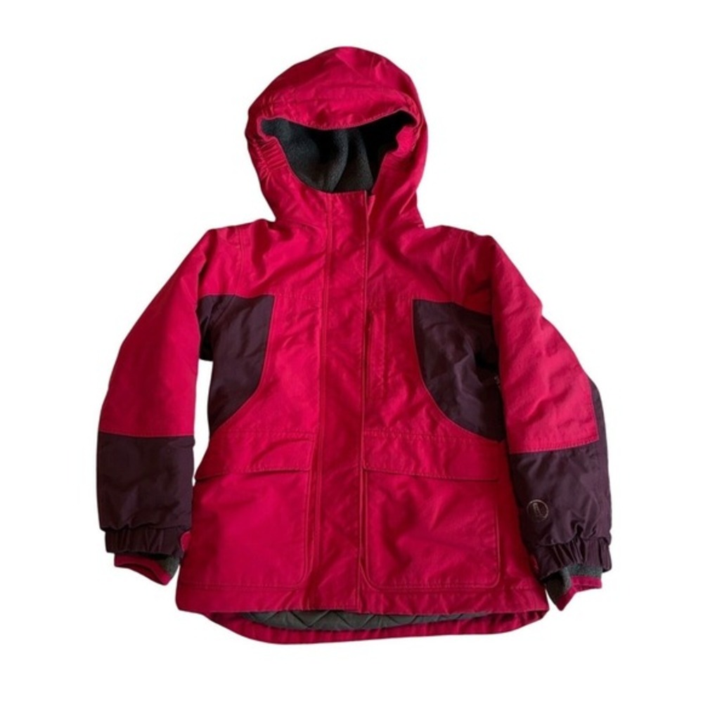 Lands' End Squall Jacket Kid Size 4 Waterproof Winter Ski Snow Pink Purple